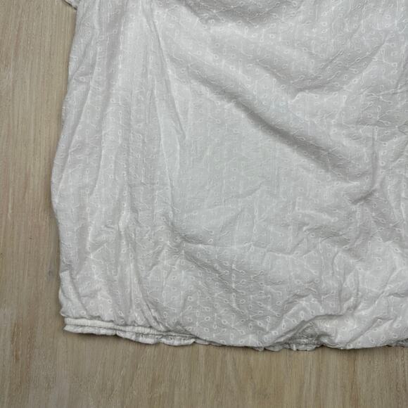 Lane Bryant White Short Sleeve Casual Textured Off Shoulder Summer Top 22/24 - Picture 5 of 14